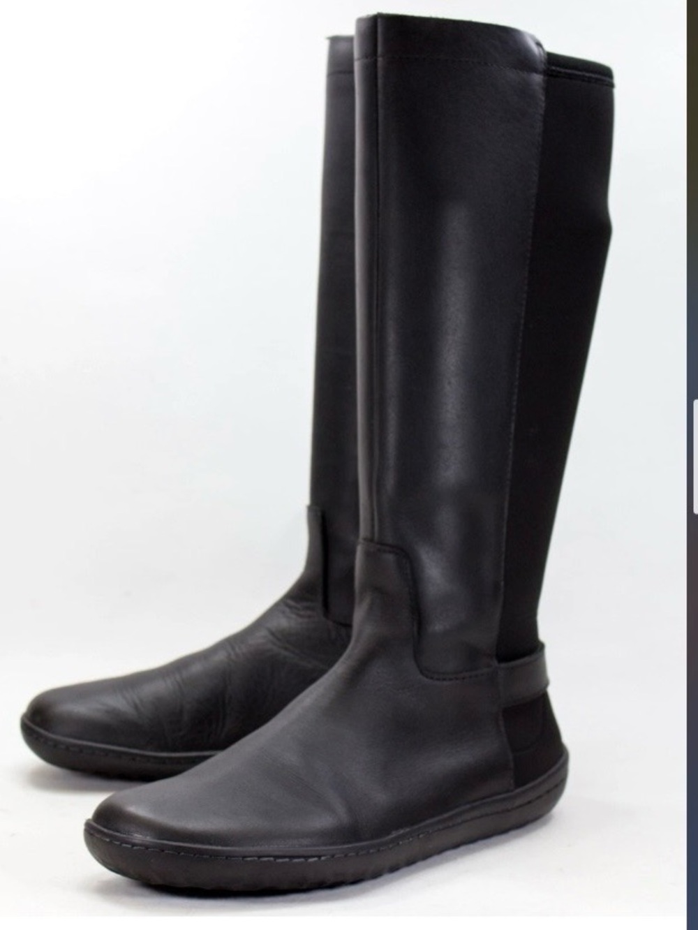 Vivobarefoot Ryder II Womens Size EU 38 US 7.5 Boots Black Leather Barefoot Tall